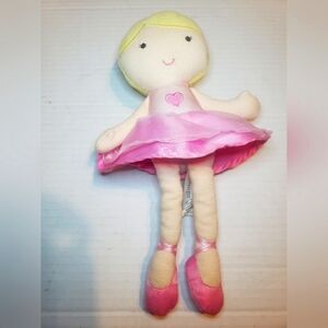 Carters Just One You Plush Blonde Ballerina Rattle Plush Doll